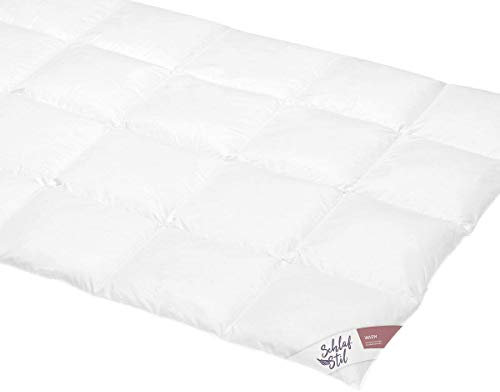 SCHLAFSTIL Gänsedaunenbettdecke D600, Normal, 100% Gänsedaunen Größe 155x220