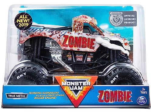 Monster Jam, Camión Monstruo Zombi Oficial, vehículo Fundido a presión, Escala 1:24, Juguetes para niños y niñas a Partir de 3 años