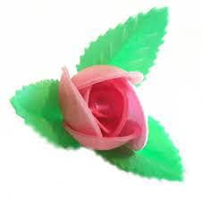 Blumendekoration, Blätter und Blumen, Schachtel mit 200 Stück (Rosa)