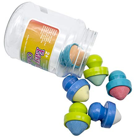 Craftplay My first art tools | Easy to grip chalks | Tub of 6 colours | Refillable handles | First Art Tools, Chunky Grip, Plastic Handle