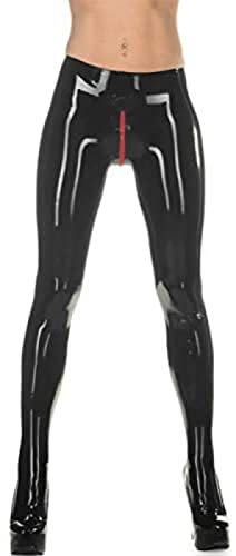 Latex, Gummi, Gummi, Rot, Mit Reißverschluss, Hose, Hose, 0,4 Mm,X-Large