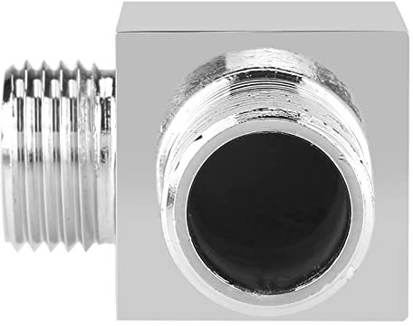 KIMISS Duschauslass-Ellbogen Wandauslass-Ellbogen Messing Massives Messing Chrom-Finish Quadratischer Handbrause-Auslass-Ellbogen Eckventil Verdeckte Wandmontage