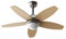 EVVO Ventilador de Techo con Luz LED y Mando, Silencioso, Ø106cm, 5 Aspas, Motor DC 56W, 3 Velocidades, Temporizador, (Modelo: V416 Acabado Madera)