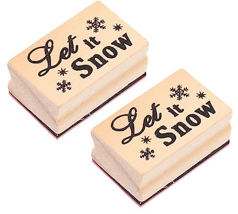 EXCEART 2st Weihnachts-schneeflocke-stempel Weihnachts-sammelalbum-siegel Stempel Für Weihnachtsalben Alte Stempel Weihnachtsferien Sortierte Stempel Briefmarke Kind Empfindlich Holz