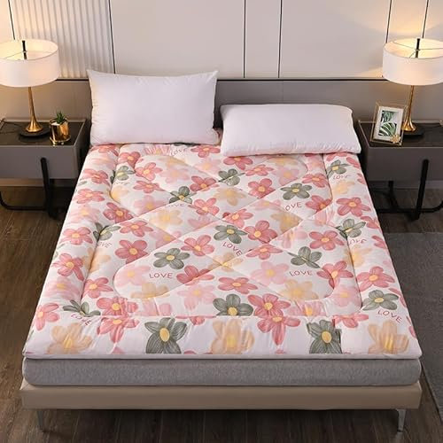 ALSUP Futon Matratze Verdicken Tatami Bodenmatratze Schlafunterlage Faltbare Faltmatratze Schlafsaal Matratzenauflage Bodenliege Gästematratze,004,（120×200）4kg
