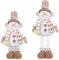 URFEDA Weihnachtsfiguren Deko, Stehende handgemachte Plüschpuppe Weihnachts Teleskop Puppen Weihnachtswichtel Schneemann Rentier Plüschtier Stehend Mit Teleskop-Beinen für Weihnachten Neujahr Deko