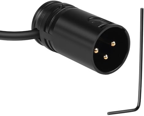 QIANRENON Compact XLR Microphone Solder Adapter Gold Plated 3Pin XLR Male Solder Connector Adjustable 90° Right Angle XLR Audio Plug, for DIY thin XLR Cable Corner Connection, Include Spanner