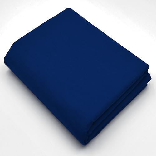 Stoff Virginia Tex, Meterware, Baumwollstoff 100%, große Breite 240 cm, Baumwollstoff 100% Oeko -Tex Standard 100 Unifarben zum Nähen (Navy blue, 100 cm)