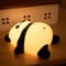 Rechargeable Cute Panda Night Light, 3 Level Dimmable Nursery Nightlight with Timer, Silicone Light Cute Animal Night Lamp for Breastfeeding Toddler Baby Kids Decor, Squishy Lamps Girls Panda Gifts