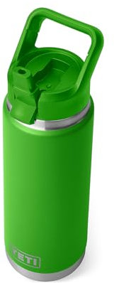 YETI Rambler 26 oz Bottle, Vacuum Insulated, Stainless Steel with Color Matching Straw Cap, Canopy Green