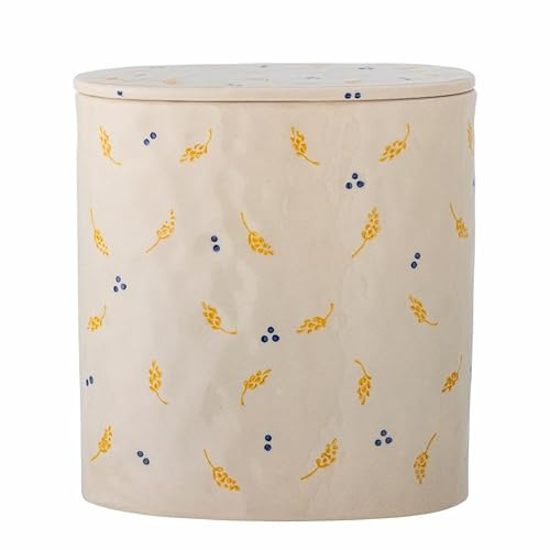Bloomingville Pippine Küchenbehälter Weiß – Stoneware-Behälter 19x16,5x9,5 cm, stilvolle Aufbewahrung im modernen Design, 82062421