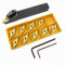 HOHOVYVY CNC-Drehbank-Werkzeughalter,Drehmeißel,93° MVJNR 1616K16 16 mm × 125 mm CNC-Außendrehwerkzeughalter + 10 Stück VNMG160404-Einsatz