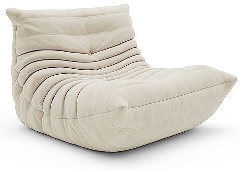Sitzsack-Sofa – weicher Liegestuhl im Antik-Look für Wohnzimmer, Schlafzimmer, Büro und Salon – Ecksitz, stilvoller Komfort