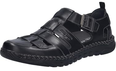 Josef Seibel Herren Low-Top Sneaker Wilson 08,Weite H (Weit),Wechselfußbett,Freizeit,sportlich,Halbschuhe,Black-Black,39 EU