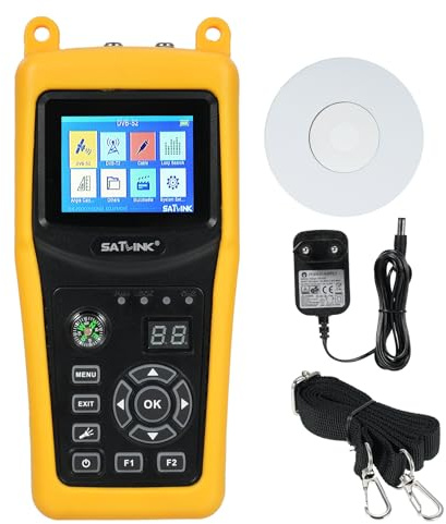 Satlink ST-5032 DVB-S2/S ISDB-T J83B Digitaler Satellitensignalfinder 950 bis 2150 MHz 2,4-Zoll-TFT-LCD-Bildschirm Signalstärkemesser mit Kompass Messgerät für Outdoor-Camping