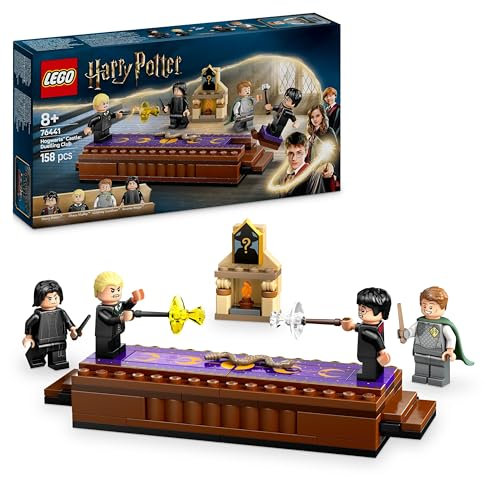 LEGO Harry Potter Le château de Poudlard : Le Club de Duel - Jeu de Construction avec 4 minifigurines Collector Dont Malefoy, Lockhart & Rogue - Jeu de rôle pour garçons et Filles dès 8 Ans 76441