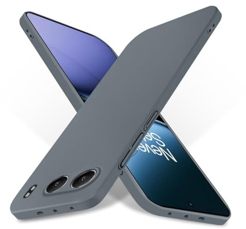 Bastmei Handyhülle Für OnePlus Nord 4 Hülle 5G, Ultraleicht dünne Thin Fit Cover, Harte PC Rückseite, Kameraschutz rutschfest Mattierte Case Kompatibel mit OnePlus Nord 4 2024 - Grau