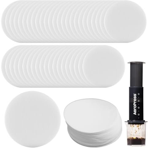 IKOPFLN Rund Kaffee Filterpapier, 600 Stück Espresso Papierfilter, 64mm Kaffee Papierfilter ​für marktführende Marken Kaffee, Espressomaschinen-Weiß