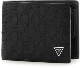 GUESS Men Madrid Billfold W Coin Pocket Wallet, Schwarz