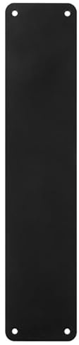 Kooples Hardware Finger Plates Brushed Stainless Steel Door Protectors for Commercial, Public and Interior Use (Matt Black, 350mm x 75mm)