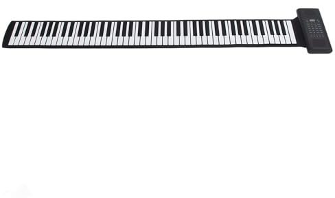 SENECESLI Piano Roll Up Up, 88 Schlüssel 128 Töne Elektronischer Handrollen Klavier 128 Rhythmen für das Tägliche Leben