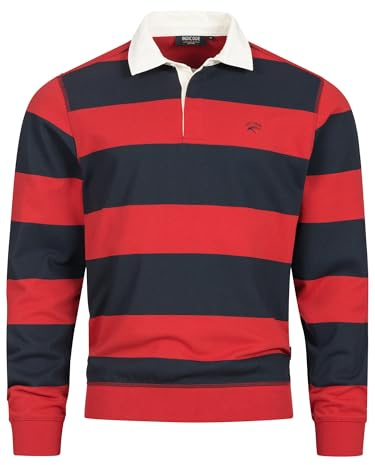 Indicode Herren INDinaro gestreiftes Langarmshirt aus 100% Baumwolle | Klassisches Streifenshirt für Alltag und Freizeit, Baumwollshirt, Longsleeve, Freizeitshirt, Langarmoberteil für Männer