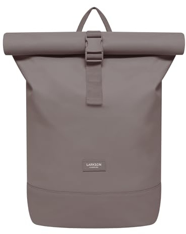 LARKSON Rucksack Damen & Herren Braun - Janne - Rolltop Rucksack mit Laptopfach für Uni, Arbeit, Reise & Fahrrad - Backpack Tagesrucksack Mittelgroß - Wasserabweisend