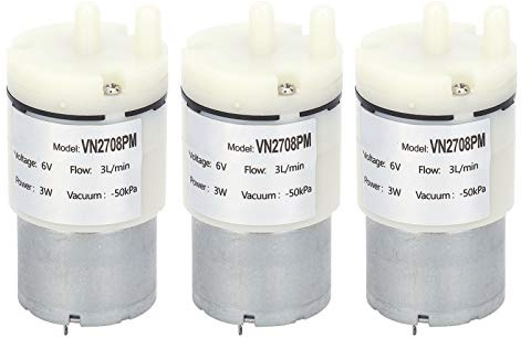 MAJONMMERD Micro Diaphragm Pump, Mini Vacuum Small Air Pump DC 6V 3W 3L/min with Pressure Switch Overflow for Instruments Industry Home Appliances