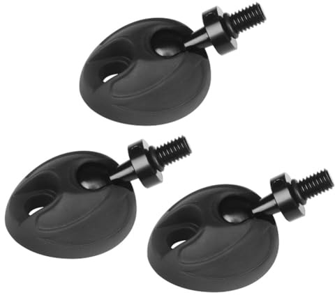 Zolynx Piedini di Ricambio Universali per Treppiede, 3 Pezzi, Piedini in Gomma Antiscivolo con Foro per Vite da 3/8 per Gambe Monopiede e Treppiede