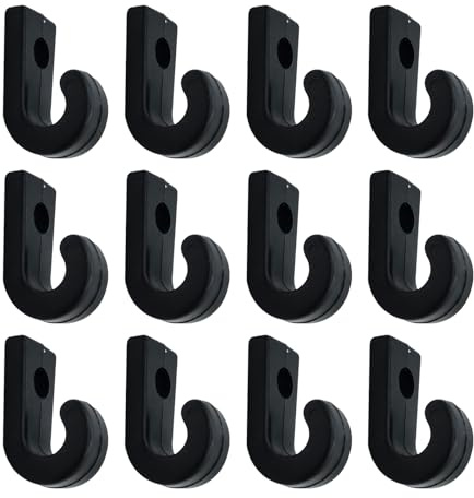 12Pcs Kayak Bungee Hook Tie Down Hook Attachments J Hooks for Kayaks Canoes Rowing Boats for Bungee Cord Canoes Boats