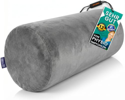 DYNMC you Nackenrolle mit Bezug 40 cm – Knierolle & Lagerungsrolle, bequem | Bequeme Memory-Foam Nackenrolle · für Nacken, Knie & Beine · als Lagerungsrolle · Velour-Bezug, waschbar · OEKO-TEX
