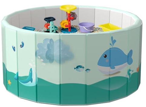 Piscina pieghevole | Piscina bambini in PVC struttura rotonda | Piscine cani non gonfiabili con base antiscivolo | Vasca bagno portatile per cani piscine da bagno giochi d'acqua per adulti e animali