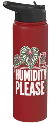 Humidity Please Houseplant Care Stainless Steel Insulated Water Bottle