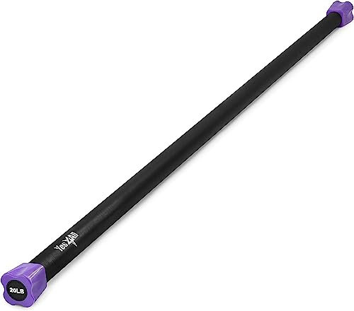 Yes4All LF4B Gewichtete Hantelstange für das gesamte Körpertraining, ideal Aerobic und Yoga – gewichtete Übungsstange – Körperstange für Übungen (9kg)