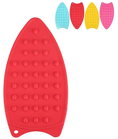 Silicone Ironing Mat, Multipurpose Silicone Iron Rest Pad for Ironing Board, Hot Safety Rest Pad - Anti-Slip Heat Resistant (Red)