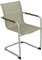 Garden Pleasure Garten 4 er Set Freischwinger, Edelstahl, Kunststoffgewebe, Sandbraun