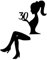 Personalised Sitting Lady 2 Pieces Silhouette Cake Topper, Birthday, Celebration, Handmade, 2 Pieces