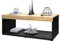 Vladon Couchtisch Pure, Made in Germany, Wohnzimmertisch in Kastenform, Schwarz matt/Eiche Natur (104 x 40,5 x 58 cm)