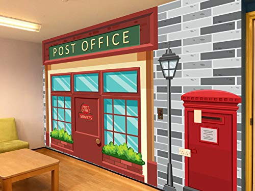 amazingsticker Post Office Dementia Alzheimer Friendly Wallpaper Mural Care Home Decoration Wall Covering 260x175cm