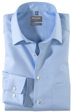 OLYMP Herren Oberhemd Langarm Luxor,Twill,Comfort fit,New Kent,hellblau 10,47