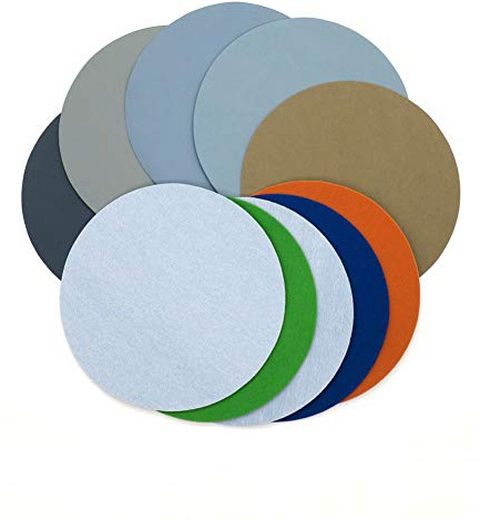 10Pcs 8 Inch Flocking Waterproof Abrasive Sandpaper Sanding Disc Self-Adhesive Wet & Dry for Sanding Polishing