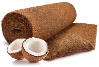 N Nagerteppich.de Kokosmatte aus 100% Kokosfasern - 100cm x 5m Rolle Anzuchtmatte ohne Latex - Winterschutz und Kälteschutz für Pflanzen - Baumschutz Meterware Naturprodukt