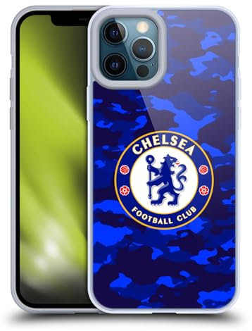 Head Case Designs Officially Licensed Chelsea Football Club Camouflage Crest Gel Case [Military Grade Protection] Compatible With Apple iPhone 12 Pro Max