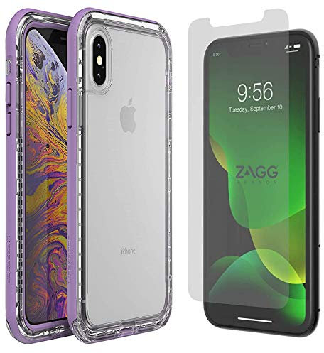 LifeProof Next Series Schutzhülle für iPhone Xs & iPhone X, mit ZAGG InvisibleShield-Glas und Displayschutzfolie, keine Einzelhandelsverpackung