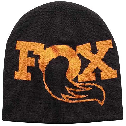 Fox Logo Beanie One Size, Schwarz/Orange, EinheitsgröÃŸe