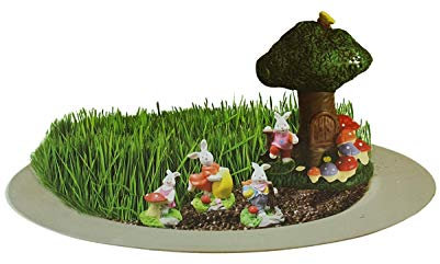 Osterdeko Ostern Hasengarten mit Rasensamen DIY Mini Garten mit Osterhasen Tischdeko