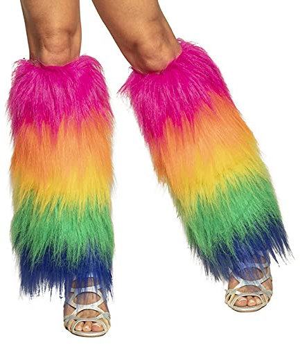 PAPSTAR NEU Plüschstulpen, Regenbogenfarben, Einheitsgröße