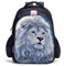 TXZSTGB Unisex Schultasche Wolf Tier Löwe Erwachsener Rucksack Student Kinder Erwachsener Freizeitrucksack （41x28x12 cm/16 Zoll） 3D gedruckter Rucksack