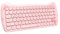 ZIYOU LANG 3060i Wireless Cute Computer Tastatur, Lovely Cat Retro Silent Slim Bluetooth Tastatur mit Retro Schreibmaschine Runde Matte Textur Keycap, Kompakte 84-Tasten, QWERTY für PC Laptop Mac-Rosa