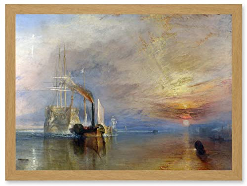 Artery8 Turner The Fighting Temeraire Ship Painting Artwork Framed A3 Wall Art Print